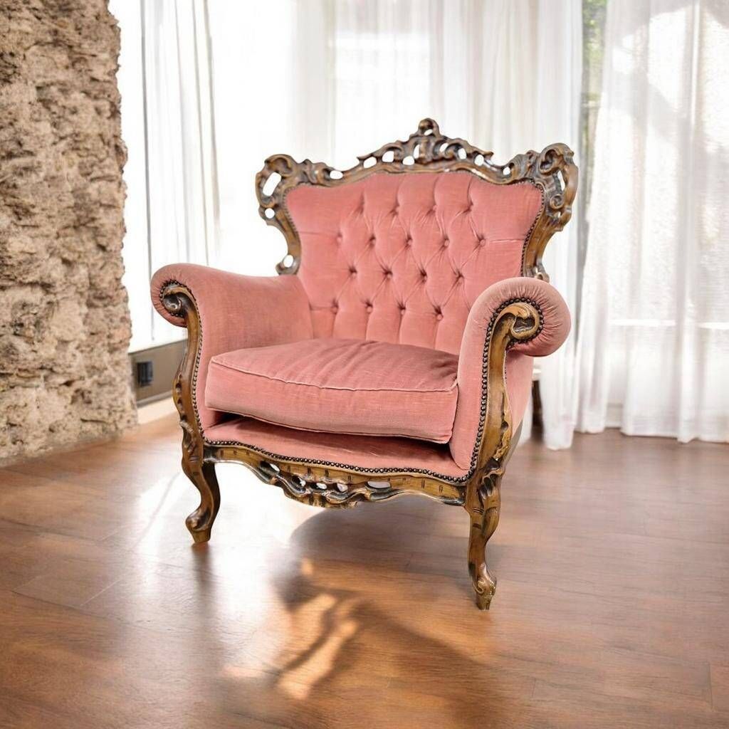 Vintage baroque armchair / single seater armchair / retro chair