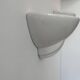 Pair of vintage porcelain wall lights, white, France 1970