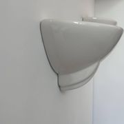 Pair of vintage porcelain wall lights, white, France 1970