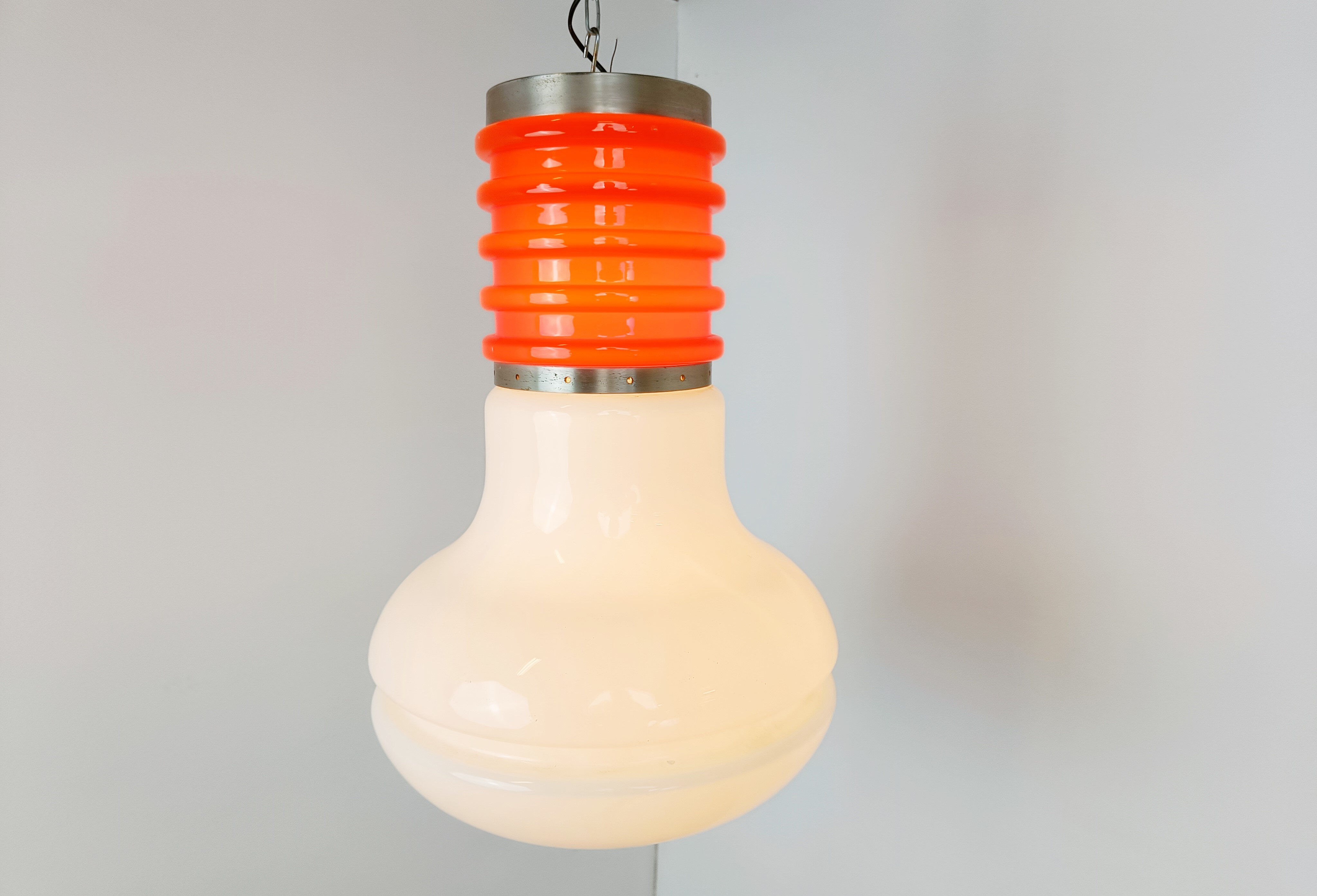 Space age glass pendant light, 1960s