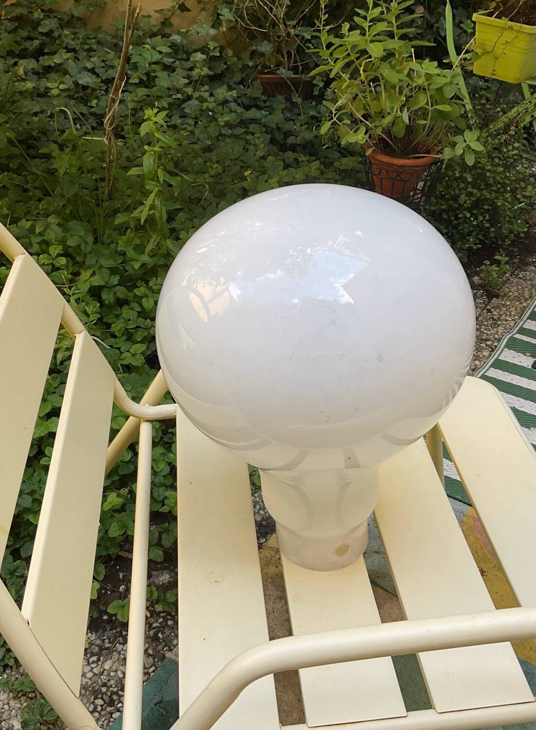 large bulb chandelier from the 70s