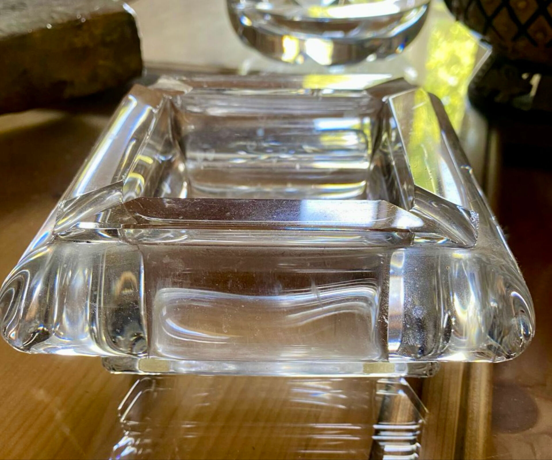 Vintage crystal ashtray from Sèvres – 1.7 kg
