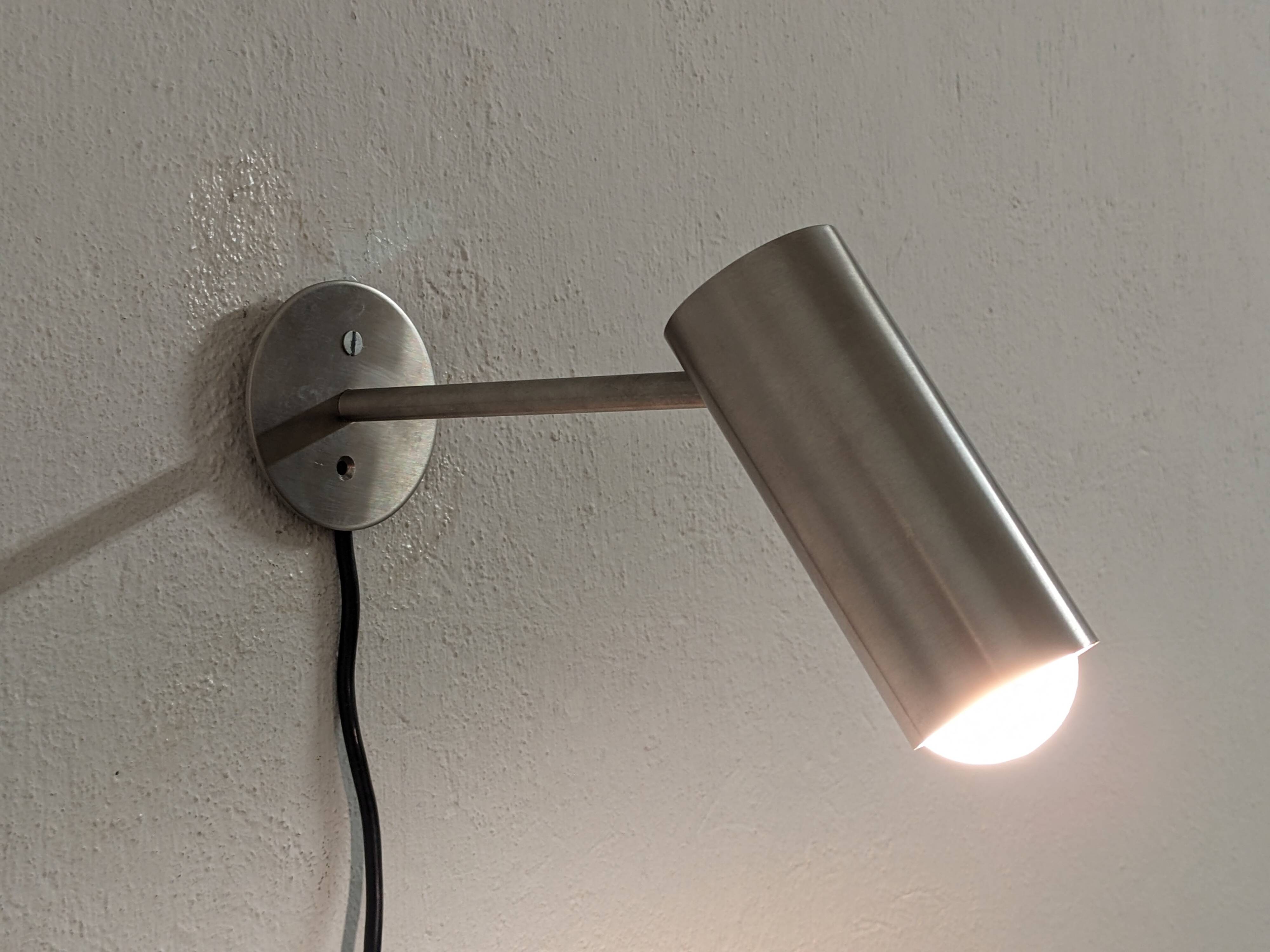 Stainless steel spotlight, 60s-70s