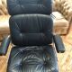 Office chair 1970 Stoll /Giroflex in black leather by Karl Ditter