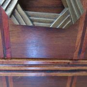 Art Deco chest of drawers - 4 drawers - locks - checkered wood veneer top - 50s