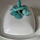 Plat à poisson signé vintage années 60 70
