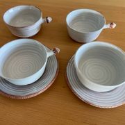 Teapot, 4 cups and 2 saucers Vallauris 50s Grandjean Jourdan