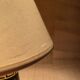 Ceramic lamp, new fabric cable, cotton lampshade.