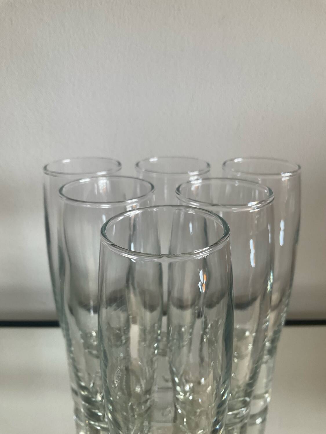 Set of 6 Kosta Boda sparkling champagne glasses from the 70s