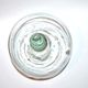 Old cheese bell in green blown glass - Vintage Globe display 19cm