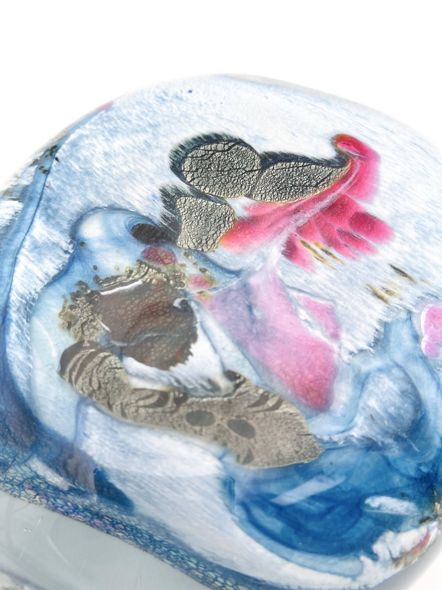Vase Robert Pierini Studio Glass 1987 - 2.7kg - Signed - Drouot