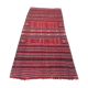 Tapis kilim rouge et noir en pure laine fait à la main 127x213 cm