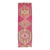 3x10 Super Soft Pink Turkish Runner Rug, 100x317Cm
