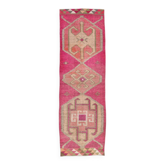 3x10 Super Soft Pink Turkish Runner Rug, 100x317Cm