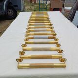 Set of 17 Art Deco Brass Door Bars