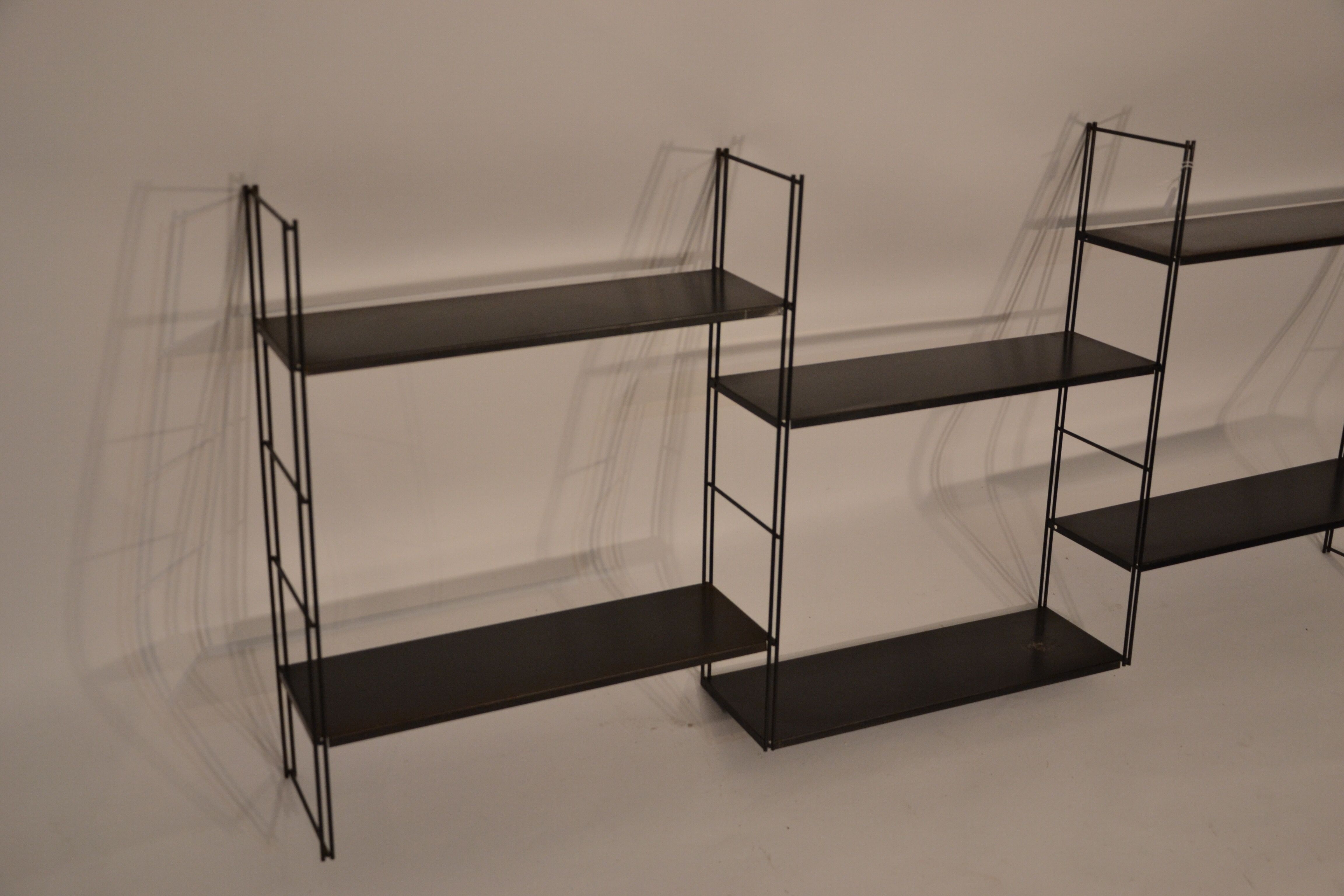 Modular system of shelves wall 60s black