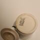 Mustard pot Parizot earthenware Digoin Sarreguemines fruit décor