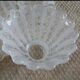 4 antique acid-etched glass tulips