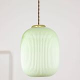 Mid-Century Italian Brass and Glass Pendant Lamp