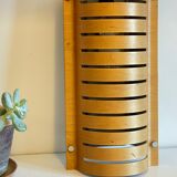 Vintage ikea bent wood and steel wall light