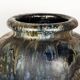 Large Art Deco vase, in glazed and iridescent blue stoneware, by Roger Guérin 1930.