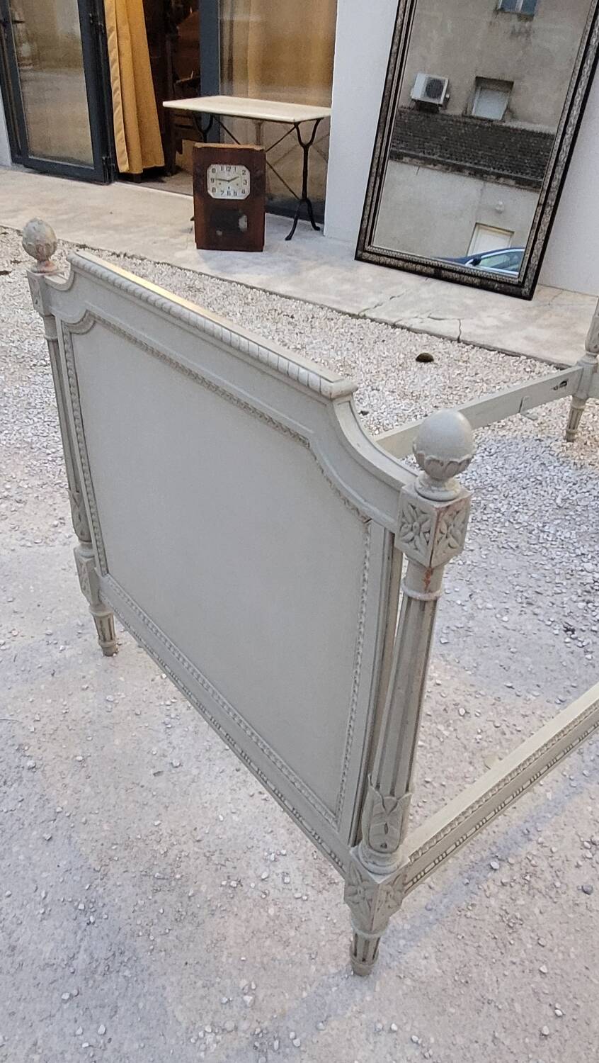 Pair of antique Louis XVI style beds with patina - 1900s