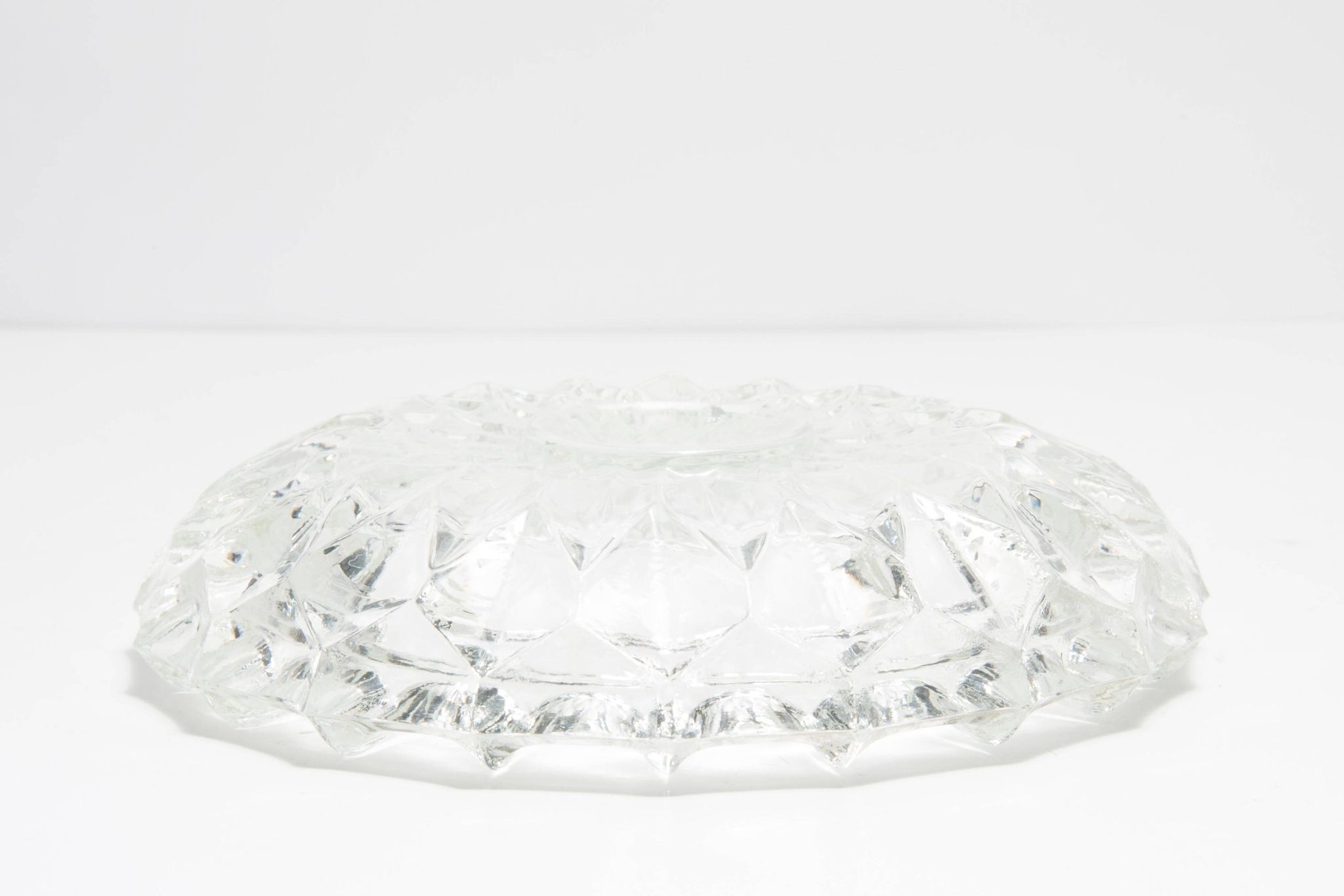 Vintage Mid-Century Crystal Ashtray Bowl, Italy, 1970s