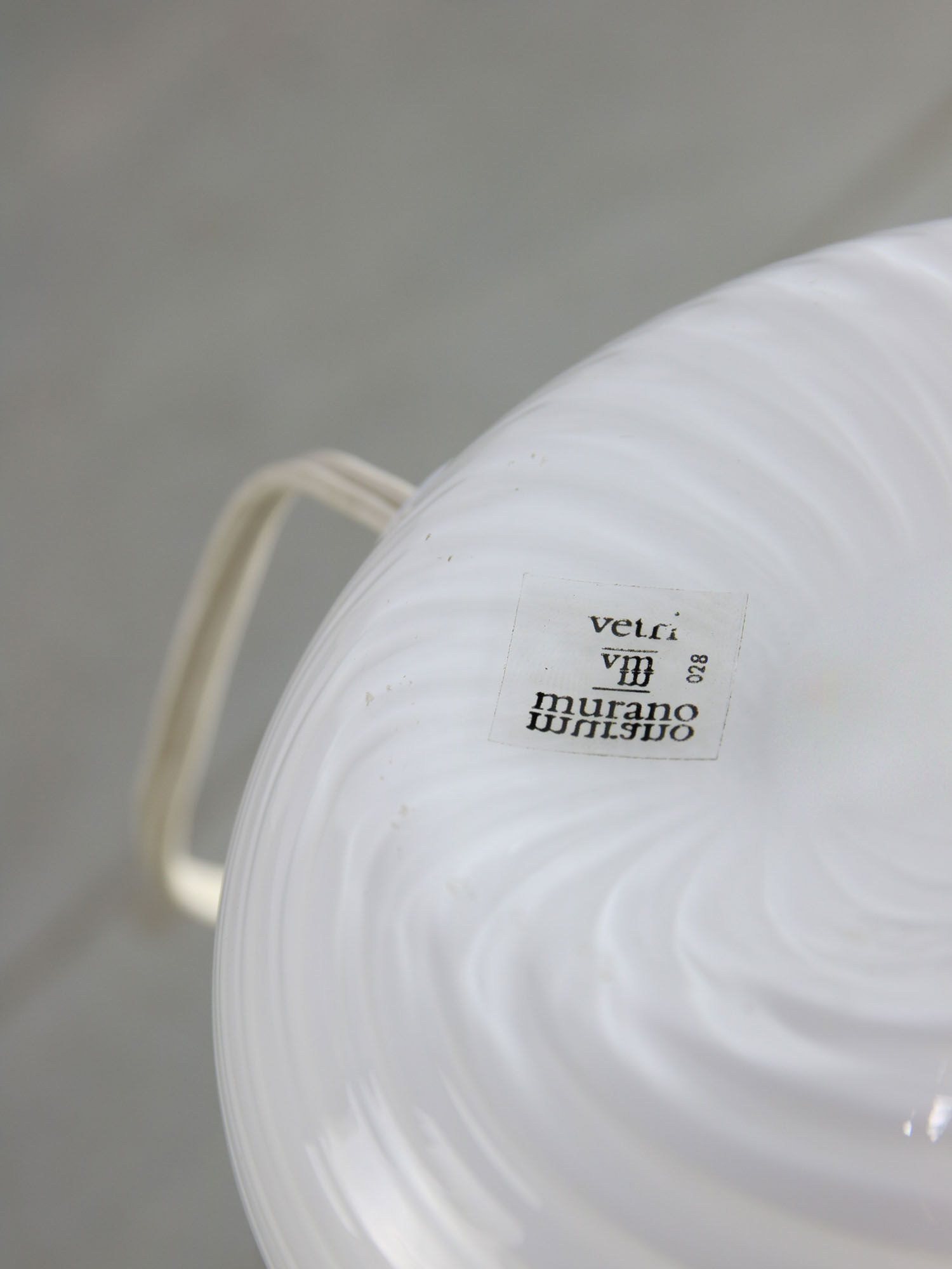 Vintage Murano mushroom swirl table lamp, 70s