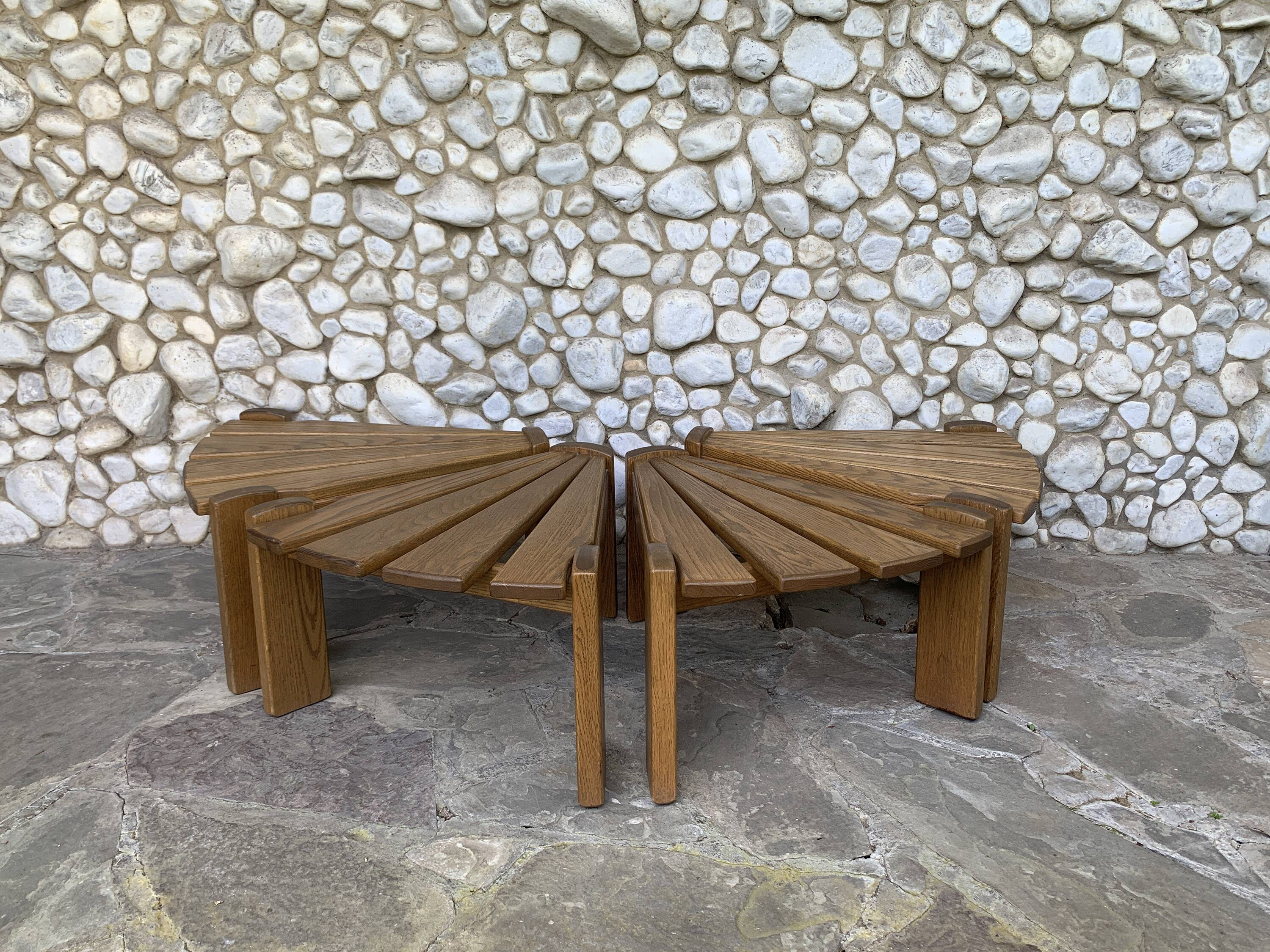 Set of 4 brutalist side tables by Radboud Dittmann, Dittmann & Co. 1970