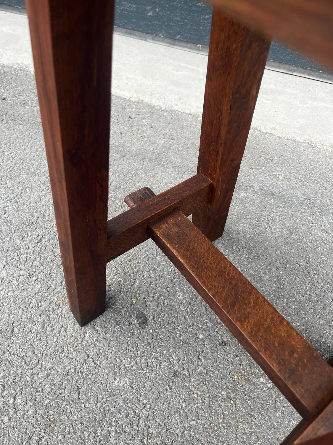 Vintage wooden farm stool