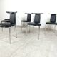 Vintage chrome postmodern dining chairs, 1980s
