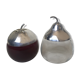 Set of candy apple and pear, metal and glass
