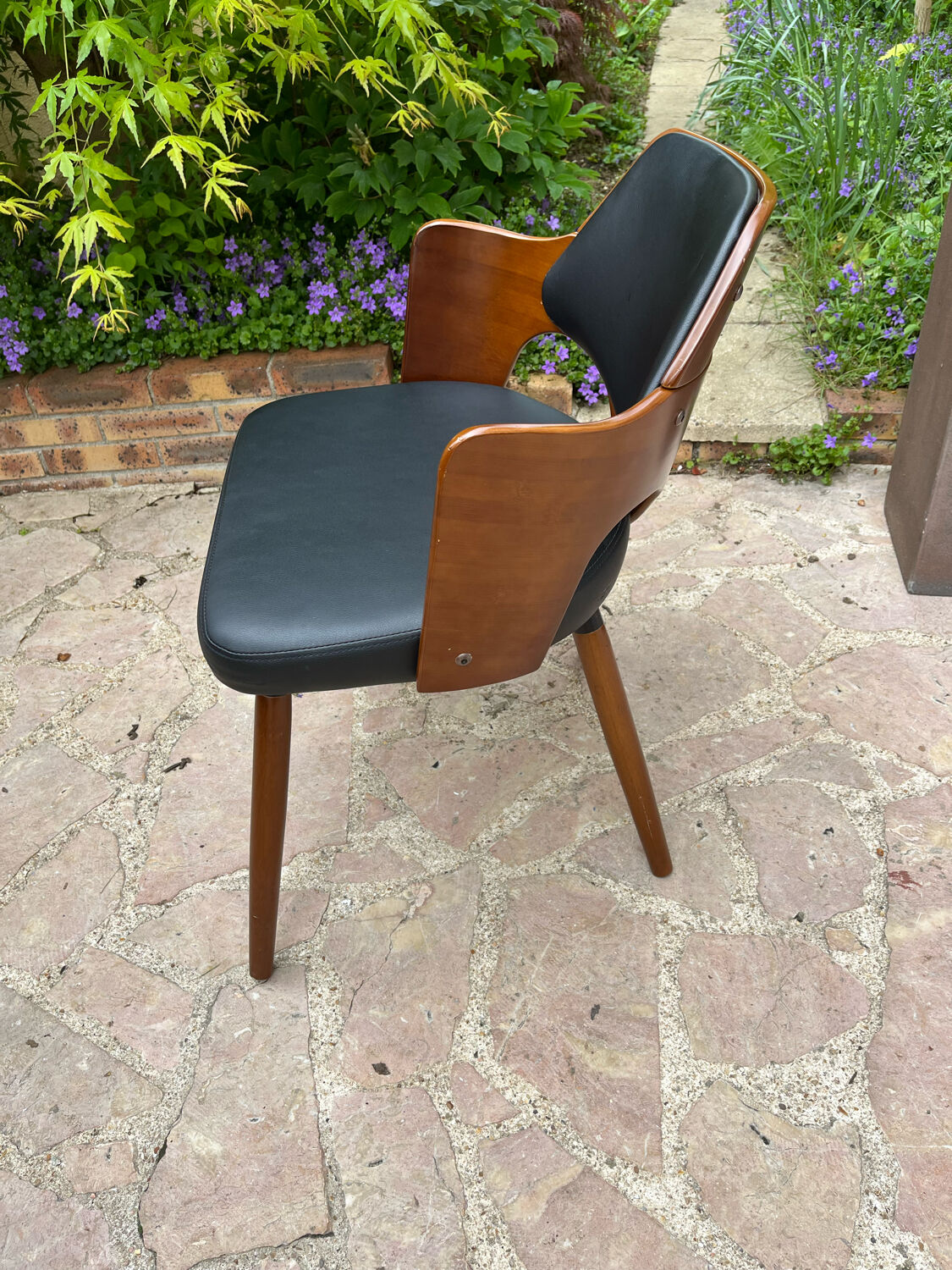 Pair of wooden armchairs