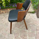 Pair of wooden armchairs