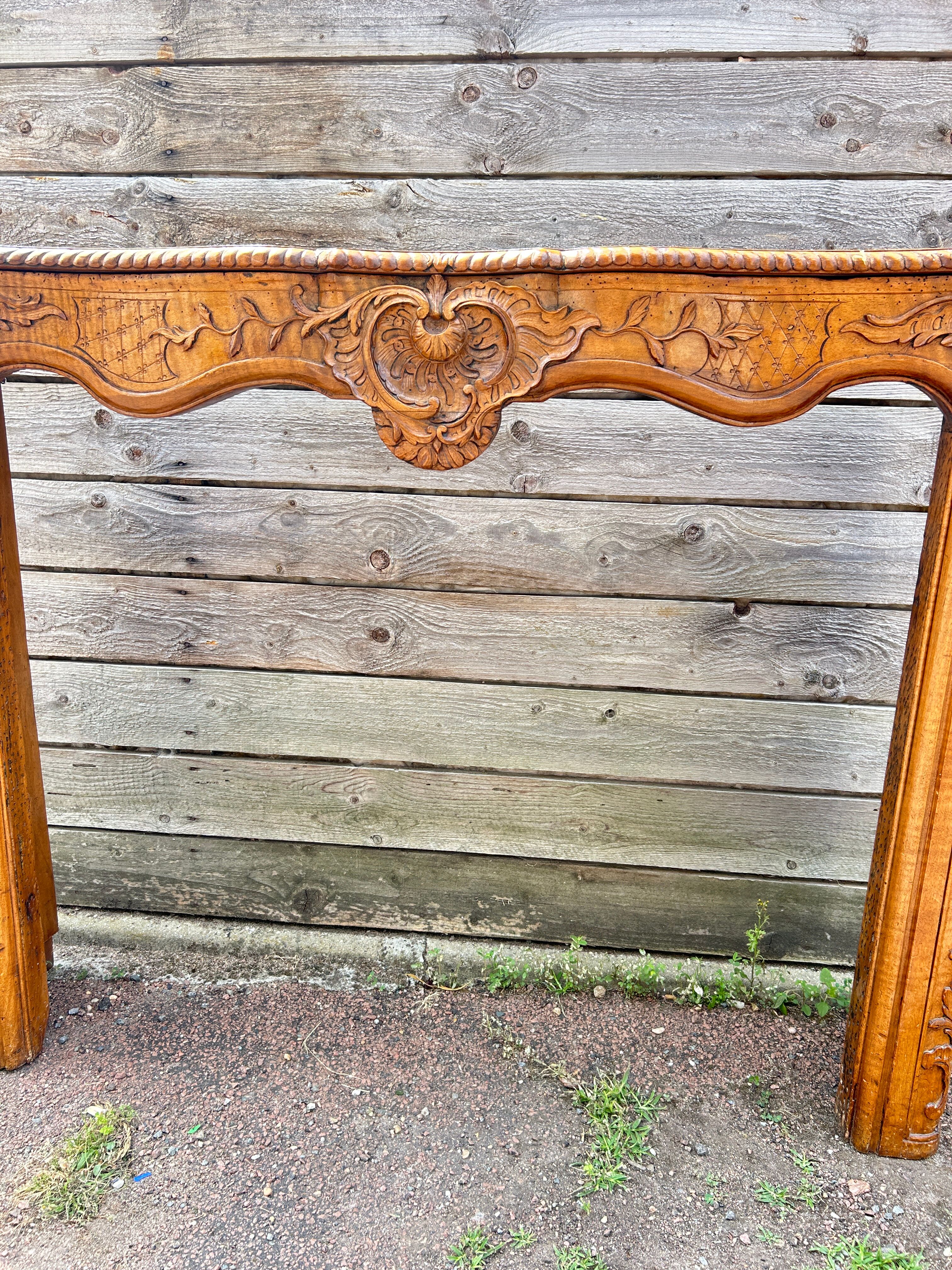 Fireplace surround in Louis XV style woodwork