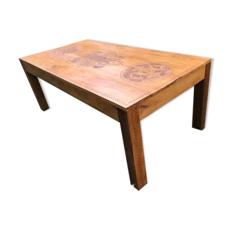 Large Eafmaniry table in solid wood (rosewood) from Madagascar