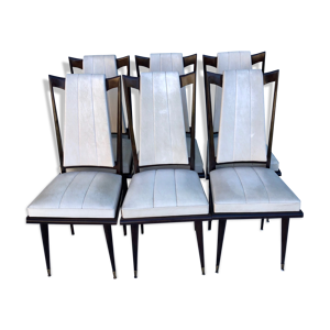 6 chaises de salle à manger vintage