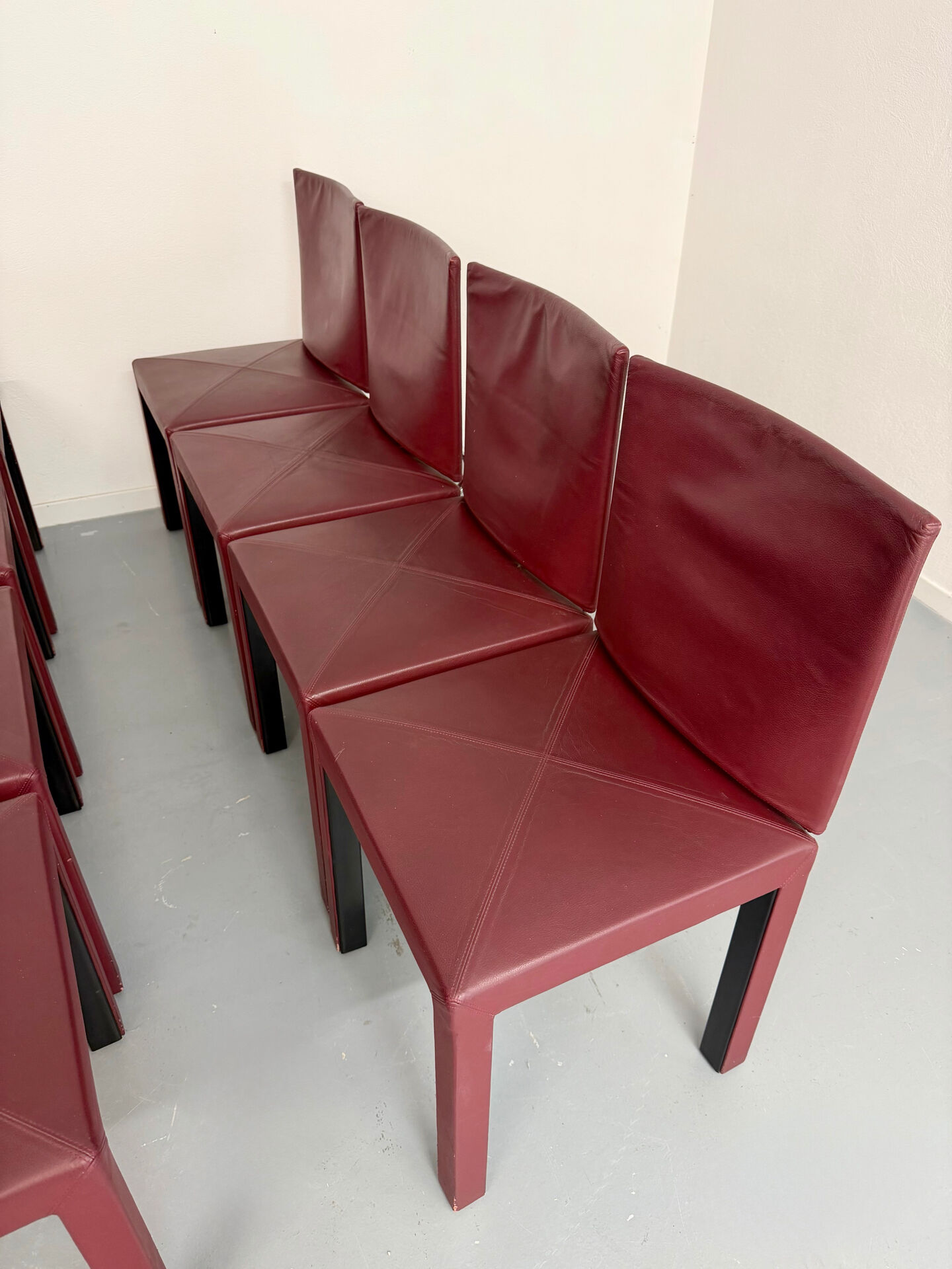 Set of 8 Arcadia chairs designed by Paolo Piva for B&B Italia from the 1980s.