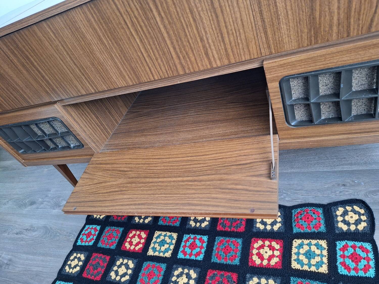 Vintage Grundig KS 851 turntable radio unit, hi-fi TV sideboard