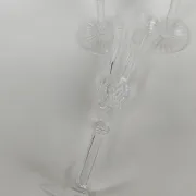 3 crystal champagne flutes from Saint Louis, Tommy model. 205 cm.