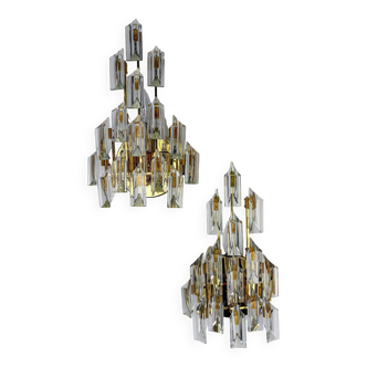 Pair of Oscar Torlasco, Murano glass, Italy, 1970s