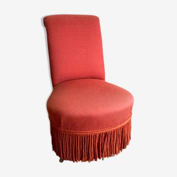 Fauteuil crapaud rouge