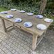 Solid oak farmhouse table 1950 - 170 cm x 86 cm