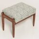 Paire de tabourets vintage blanc et aqua milieu du siècle, Edmund Homa, 1960s
