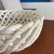 White openwork braided ceramic bowl - lace ceramic