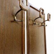 Mid Century Modern wood wall coat rack - 2 available