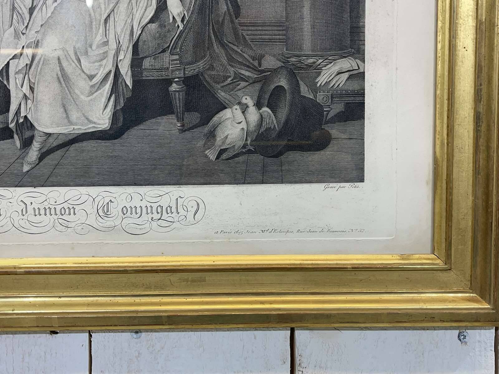 19th-century engraving after Boilly THE LESSON OF MARRIED UNION