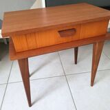 Scandinavian style teak bedside table from the late 60s