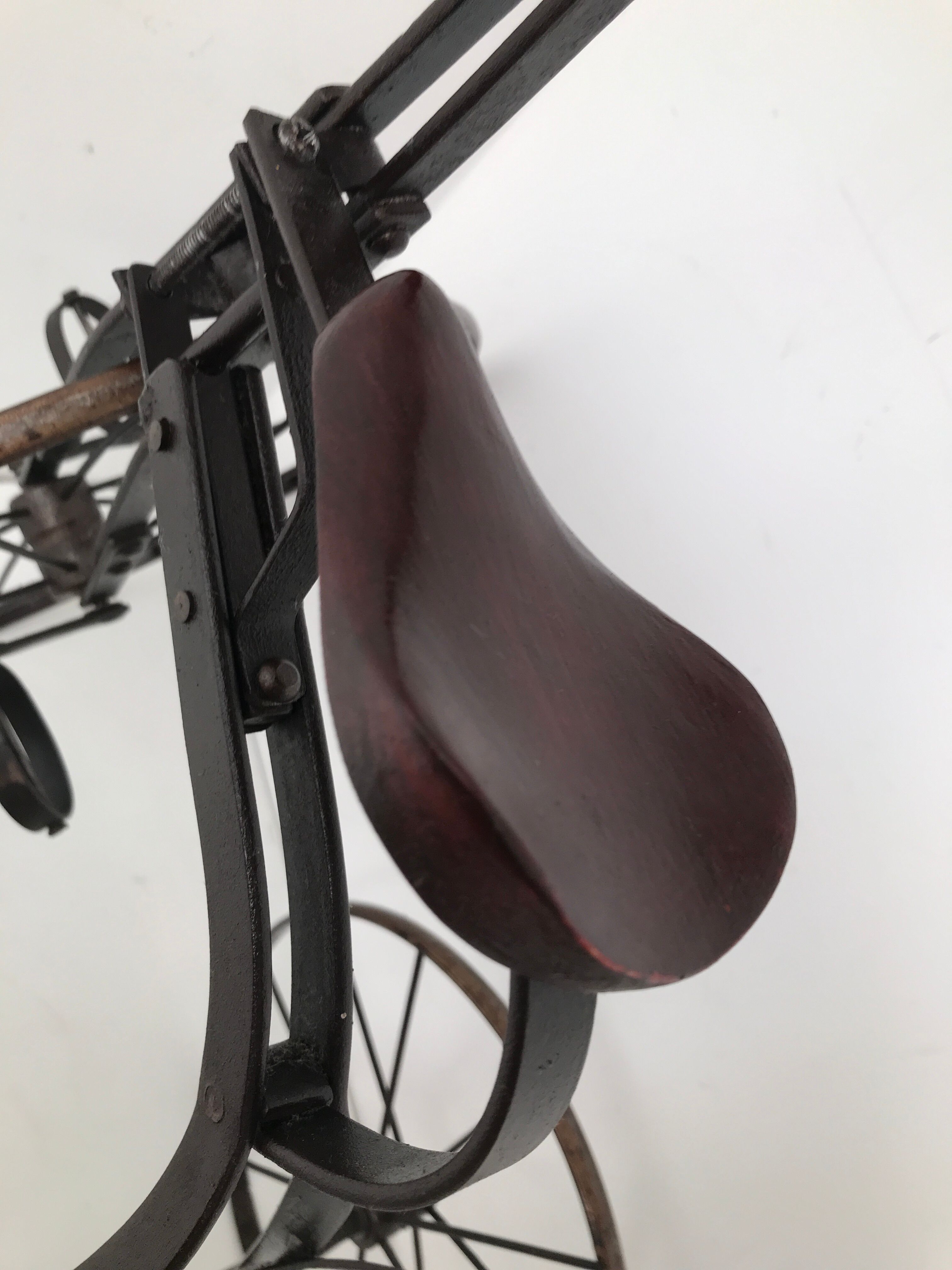 Old wood wrought iron tricycle bike