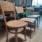 Set of bistro and school chairs